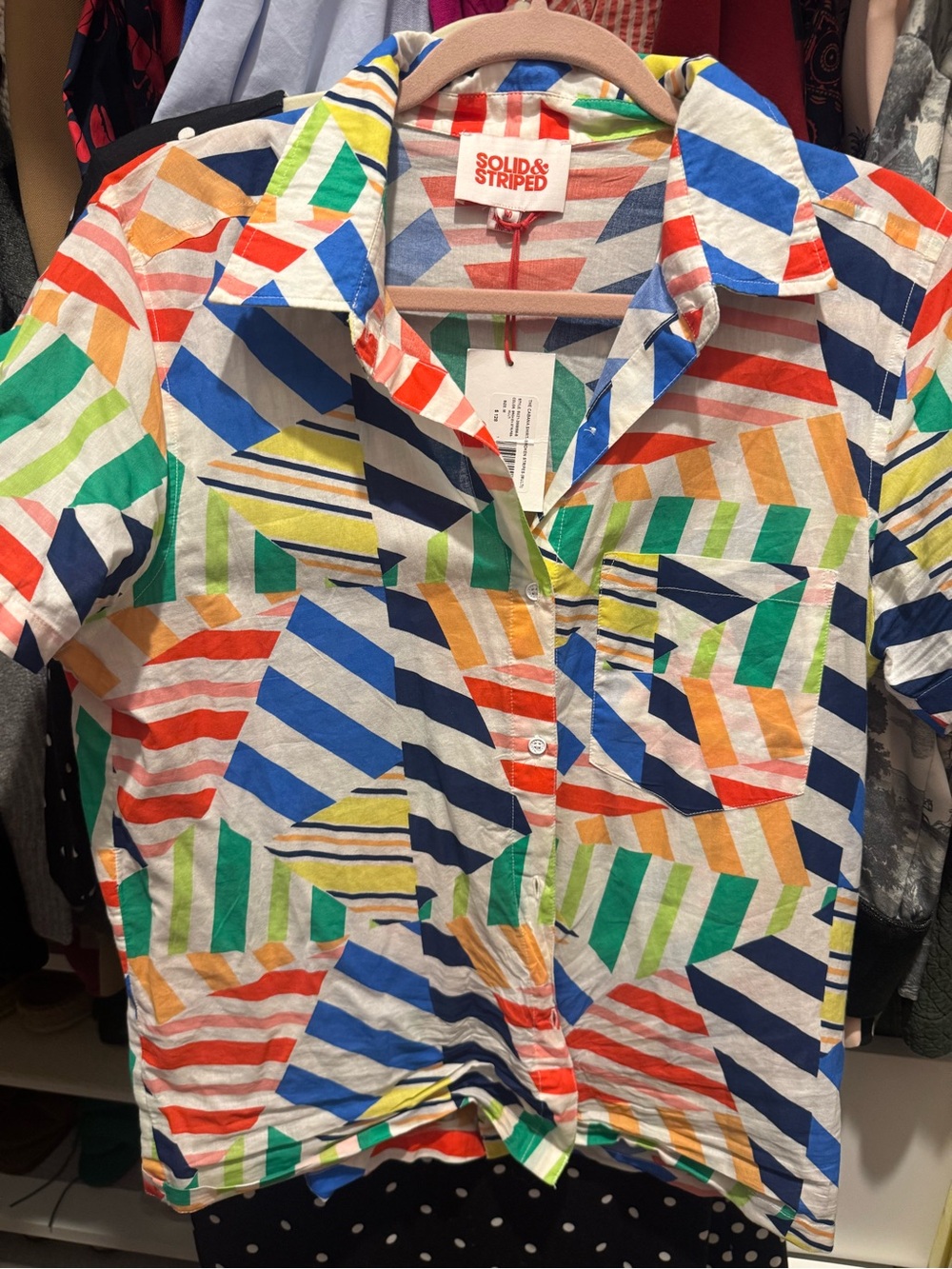 Solid & Striped Multicolor Striped Short-Sleeve Shirt